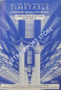 Passenger Timetable - Christmas & New Year Supplement, 17 December 1992 to 4 January 1993 by British Railways